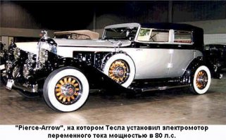 Сам то Никола Тесла шел совершенно иным путем:
Одним из самых невероятных изобретений Тесла стал электромобиль без внешнего источника электроэнергии. Достоверность случившегося невозможно подвергнуть сомнению – свидетелями события были тысячи людей. Вот как это было.
При поддержке компаний Pierce-Arrow и General Electric в 1931, Тесла снял бензиновый двигатель с нового автомобиля фирмы Pierce-Arrow и заменил его электромотором переменного тока мощностью в 80 л.с. без каких бы то ни было традиционно известных внешних источников питания.
В местном радио магазине он купил 12 электронных ламп, немного проводов, горстку разномастных резисторов, и собрал все это хозяйство в коробочку длиной 60 см, шириной 30 см и высотой 15 см с парой стержней длинной 7.5 см. торчащих снаружи. Укрепив коробочку сзади за сиденьем водителя, он выдвинул стержни и заявил: "Теперь у нас есть энергия".
Он нажал на педаль и автомобиль поехал! Это транспортное средство, приводимое в движение мотором переменного тока, развивало до 150 км/ч и обладало характеристиками лучшими, чем любой автомобиль с двигателем внутреннего сгорания на то время! Одна неделя была потрачена на испытания транспортного средства. Несколько газет в Буффало сообщили об этом испытании. Когда спрашивали: "откуда берется энергия?", Тесла отвечал: "Из эфира вокруг всех нас". Люди поговаривали, что Тесла был безумен и, так или иначе, в союзе со зловещими силами вселенной. Теслу это рассердило, он удалил таинственную коробку с транспортного средства и возвратился в свою лабораторию в Нью-Йорке. Его тайна ушла вместе с ним!
Поскольку на машине стоял двигатель переменного тока и не имелось никаких батарей, справедливо возникает вопрос, откуда же в нем бралась энергия? Знатоки работ Николы Тесла заявляют, что энергия в виде волн рассеяна вокруг нас – в эфире. Ученый научился создавать условия для резонанса электромагнитных волн, пронизывающих нашу планету, и волн, излучаемых самим электродвигателем. Для этой цели он и собирал ламповый высокочастотный генератор. С его помощью невидимая электромагнитная энергия эфира подводилась на электроды мотора. Таким образом, электромобиль Тесла черпал энергию из бездонного источника.
