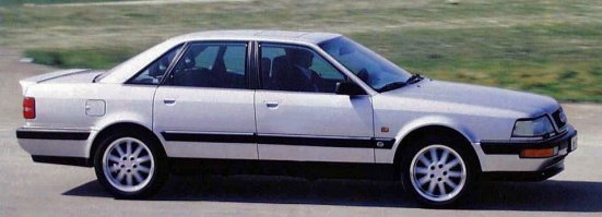 А была еще люкс версия, Audi V8 называлась... В 1994 году, проехавшись, получил незабываемые ощущения... Корабль блин))) катались на ней до 98 года... Опель Сенатор, который был в то же время нервно курил в стороне....