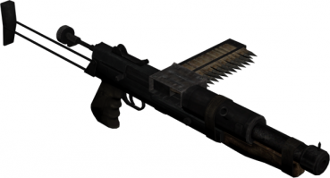 голос за кадром : " стреляет криво , перегревается быстро- поэтому называется"ублюдок""