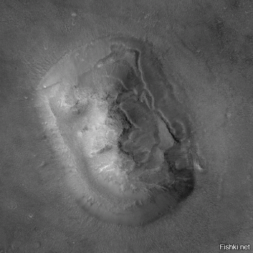 "Лицо" на Марсе, но при другом расположение источника света.