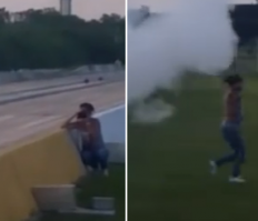 Взрыв коробки передач на гоночном Chevy