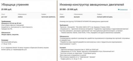 На этом фото сравнивают сферу бизнеса и гос предприятие (по крайней мере контрольный пакет либо принадлежит гос-ву, либо государство жестко контролирует эту сферу ежели стоят частники). 
Проблема комплексная, почему складывается такая печальная картина. 
Гос. сейчас либо не в состоянии финансировать эту отрасль, либо она не нужна, нет на неё заказа опять же непрозрачность бюджета предприятия откаты и пр. никто не отменял. Для молодого сотрудника после ВУЗа отличный вариант набраться опыта, потом искать себя на нормальной работе с нормальным окладом, примут в любой тех. сфере такого специалиста на ура. Или же, если хочется дальше строить авиационные двигатели и работать по специальности - загранка отличный вариант. Плачевная ситуация с предпенсионерами. Они либо уже не смогут в силу возраста, либо уже не хотят что либо менять, загранку тоже мало кто поедет на старости лет. Поэтому тут на самом деле плачевная ситуация для таких инженеров, кто уже "в возрасте".