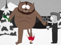 Сказложоп – это монстр, который живет на вершине горы и убивает всех, кто осмеливается дойти до вершины, потому что ему нравится вкус крови и еще он пришивает куски плоти к своему обезображенному телу. На его левой руке вместо ладони сельдерей. И он ходит хромая, потому что у него нет одной ноги, а там, где должна быть нога, у него Патрик Даффи.