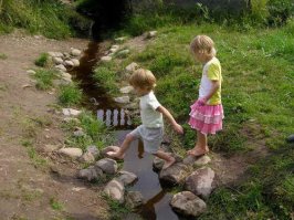 Только не смейтесь. Периодически езжу на оз.Стерж (Осташковский р-он, Тверская обл.)на рыбалку и вот такая она река Волга в истоке !