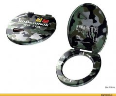 Думаю унитазик украсить, но пока не определился с рисунком...хотелось-бы конечно "Бомболюк" цвета хаки, но что-то в продаже не встречал...