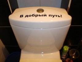 Думаю унитазик украсить, но пока не определился с рисунком...хотелось-бы конечно "Бомболюк" цвета хаки, но что-то в продаже не встречал...