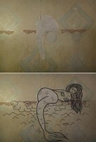 Вот эти две - точно фотошоп:


Две разных картинки на одном и том же куске обоев