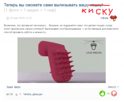 Теперь вы сможете сами вылизывать вашу кошку!