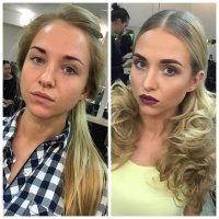 а мне кажется этой девушке без макияжа было намного лучше...