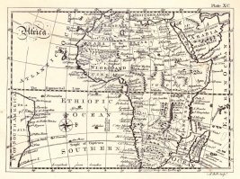 Про озеро Виктория
Окружение озера необычно выглядит. Предположим, что это место падения крупного астероида. Почему нет?:)
Стрелкой обозначил направление его движения перед столкновением с поверхностью. Желтым обвел озера в форме подковы, которые образовались в результате разрыва земной коры. Красным обвел зону вспучивания поверхности. А зеленым прямоугольником обвел озеро Ньяса. Запомним его.
Дальше идем на Википедию - Озеро Виктория

Обращаем внимание на название Виктория - с инглиша означает Победа. Ок. Озеро огромное- наибольшая длина 320 км, ширина 274 км. "После сооружения в 1954 плотины Оуэн-Фолс озеро превращено в водохранилище" - значит уровень воды стал выше, тем самым деформировав первоначальную форму и затопив окраины. Если бы вы хотели скрыть факт падения астероида, вы бы также сделали? Далее - "Открыл озеро и назвал его в честь королевы Виктории британский путешественник Джон Хеннинг Спик в 1858 году." Дата 1858. За 200 лет до этого уже полностью открыты и успешно колонизированы обе Америки, а в благодатной Африке, которая находится у англосаксов под боком не было известно озеро размером 300 на 300 км? Ой ли? А давайте проверим используя данные самих англосаксов?

В 1768 году была выпущена энциклопедия Британника. Самая крупная энциклопедия на тот момент. С подробной картой мира. Взглянем на английскую карту Африки от 1768 года, то есть созданную за 90 лет до "открытия" озера Виктория:
Источник - Britannica.com
И что мы видим? А видим мы, что озеро Ньяса, которое мы запомнили раньше, присутствует. А на месте Виктории, не белая неисследованная область, а бассейн Нила с парой городов. Один из которых называется Sanguard. Получается, 1858 год, это не год открытия этого озера. Это год образования этого кратера. Плюс-минус несколько лет. 
И еще карты