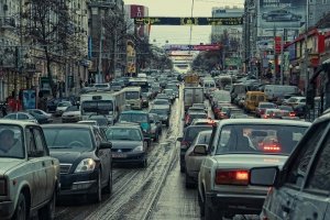 Видимо, на выходных снимали.
В будние дни у нас так