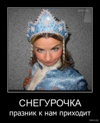 Про снегурочку повеселило.