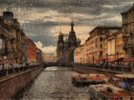 На всех потрясателей премий не хватит.
Что ни говори, а дождливую питерскую атмосферу он хорошо передал.
Я тут тоже капельками увлёкся.