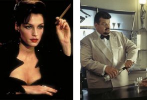 Famke Janssen как Ксения Анатоп, Robbie Coltrane как Валентин Жуковский (Golden Eye и The World is Not Enough)