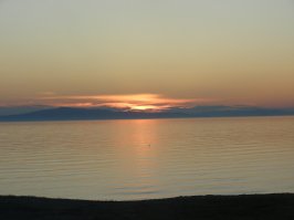 Закат на Байкале, Горячинск