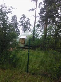 Это недалеко от Гатчины. Зимний дом. Должно быть, хозяину нравится...