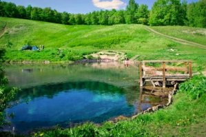 Голубое озеро, Башкортостан. Глубина около 12 метров.