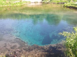 Голубое озеро, Башкортостан. Глубина около 12 метров.