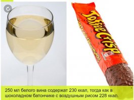 Одной мне кажется, что в масштабах человеческого организма в них одинаково калорий? (это не учитывая бредовость данного теста...)