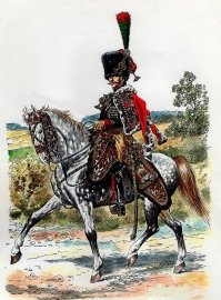 Заинтересовало четыре рукава мундира... Узнал, что был полковник конным егерем... И сверху мундира ментик, который и гусары носили...
Помните "Гусарскую балладу"?