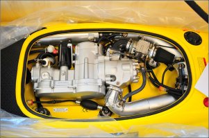 Нашел эту доску. Можно найти по запросу "доска для серфинга с мотором".

Ценник примерно 45000 и больше в розницу.