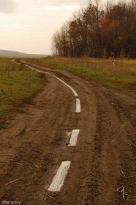 Ага, потом уходит поворот налево на проселочную дорогу и они поехали в деревню дальше бухать