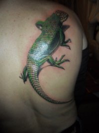 А вот моя скромная татуха. Били сперва два дня: в первый день 7 часов, во второй день 5 часов. Потом через 5 месяцев коррекция 4 часа. В принципе доволен. Татуировки люблю, прошу не пинать не любителей.