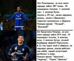 Я могу балладу расписать про те чудеса, что творил Роналдинью, и про то, почему он не ездил на Чм кроме того единственного раза, однако все намного проще, если мы хотим выпендриться на уровне статистики.
На уровне футбола как игры есть три самых главных трофея: Чемпионат Мира, Кубок Лиги Чемпионов и Золотой Мяч.
Так вот Роналдинью входит в клуб избранных, а Роналду (как впрочем и Месси) нет.
Причем он уложился в 25 лет.
Так что "сдулся" он уже будучи тем, кто взял всё, что только мог взять футболист.