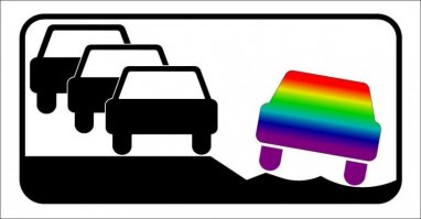 Правильный учитель на трассе Симферополь-Феодосия