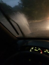 Ну не знаю. Мне вчера понравилось. Гром гремел непереставая. Небо светилось потрясно. Главное, что града не было, а дождик это мелочи. На нормальных тачках не страшно ехать))))