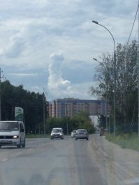 А у нас в городе вчера вот такое многообещающее облако было