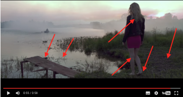 это полный шлак, как практически весь русский видеоконтент.  посмотрите на композицию кадра, позу актрисы и выбор места съемки. До колористических решений даже не дошло. Туман нарисован в паинте.