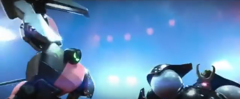 вот хороший мультик. Как раз бои ботов.