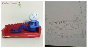 Папу нарисовала. В естественной среде обитания...