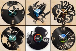 Художественный - когда Оригинальные работы .. пластинки из стандартных файлов для лазерной резки (вот еще не из музея)... потом просто на стену повесить или можно вставить дешевый китайский часовой механизм