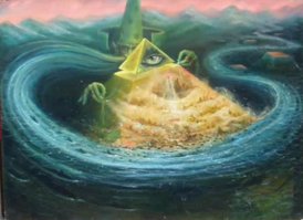 Жест пирамиды, алмаза, ромба (Roc Sign)

Пирамида, глаз в пирамиде, ромб, треугольник, глаз в треугольнике — знак ранга посвящения. Пирамида — важный символ иллюминатов, означающий тип структуры власти, когда все человечество контролируется небольшой группой «избранных».

Символ становится еще более мощным, когда акцент делается на глаз, парящий над незавершенной пирамидой, что означает «Всевидящее око».

Знаменитый хип-хоп исполнитель Jay-Z сделал этот знак популярным, т.к. использовал его в качестве символа своего лейбла Roc-A-Fella, Def Jam и Roc Nation.