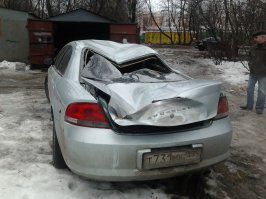 А вот мой бывший крайслер после ледяного дождя в Москве