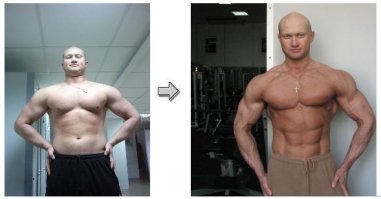 Обычная ускореная сушка после набора массы.
Так и тренируются ББ перед соревнованиями, набирают массу, а потом сгоняют лишний вес.

Только на фото не ББ, а фитнесяшка. На массе перестарался или просто предрасположенность к набору жирка, потому такая визуальная разница.

Практически все бодибилдеры выглядят так на цикле масса-сушка.
На массе они знатно и много едят, иначе мышца не вырастет, но с мышцами неизбежно растет и жир. Низкокалорийная диета начинается при подготовке к выступлениям.