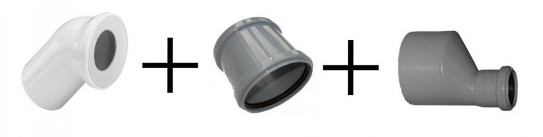 Специалист, ёпта! 
На отвод с горшка элементарно напяливается муфта + "рюмка" 110х50 , делов-то?

То, что так делать не надо, никого особо не останавливает. Например: хитрожопому владельцу мелкой кафешки сортир надо иметь "в обязаловку", а ближайший стояк канальи от места, куда можно втиснуть унитаз - кухонная "пятидесятка".

Сантехнику-пофигисту вручается немножко денег (дляусмирения совести), вот такой сакральный набор комплектующих, и вуаля - "поползло говно в полташку"! :)