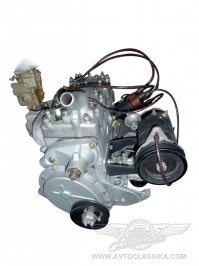 На шестой картинке изображён двигатель от ГАЗ-21, от которого ведёт свою родословную двигатель УМЗ-417, устанавливавшийся на УАЗы 469 и 452.
Движок УАЗ 450 (он же ГАЗ 21Б) был, по сути, модернизацией победовского мотора, имевшем больший рабочий объём за счёт увеличенного с 82 до 88 мм диаметра цилиндров. Выглядел он примерно так: