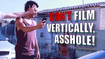 Это видео идеально демонстирирует, что конченные дебилы продолжают снимать вертикально.
