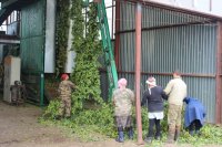 то европа(( у нас как обычно 2 солдата из стройбата заменяют экскаватор. правда сейчас тоже в вашу сторону клонится, вместо 10ка МТЗ один Джон Дир.
Я знаю что есть хмелеуборочные комбайны, что их срезают  и в цех, у нас так, это остатки хмелевдства((