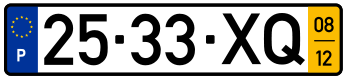 По мне, так самые удобные португальские. Правая сторона - месяц и год, когда машина была впервые зарегистрирована.