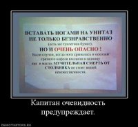 Столбняк? Кэп просто не видел настоящих результатов толчкового альпинизма. Осколки фаянса это фактически гильотина.