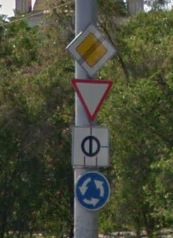 Я, конечно, понимаю, что легковое авто и трамвай - мягко говоря, находятся в разных весовых категориях, и лезть по трамвай было очень не разумно. Но, у меня создалось впечатление, что многие водители (в первую очередь водители трамваев!) считают, что трамвай всегда имеет преимущество, на всех перекрёстках. Не знают про главную и второстепенную дороги? Вот знаки для трамвая: