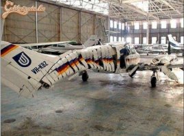 так выглядит самолёт "нарезаный" винтом другого самолёта