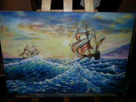 Подруга медработник, работала в страховой компании, попала под сокращение... Через пол года звонит, заходи картины мои посмотришь. Зашла и ах@... В последний раз рисовала в школе, уроки выискивает в интернете, за основу берет картины знаменитых художников...