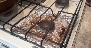 Я так делаю, только на всю плиту растягиваю.