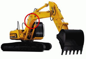 Кто знает, почему на обычном экскаваторе гидроцилиндр подъёма стрелы установлен штоком вверх.
А на больших по грузоподъёмности (как на видео, например) - штоком вниз?