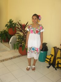 Фото из моей поездки в Мексику - майанская девушка.